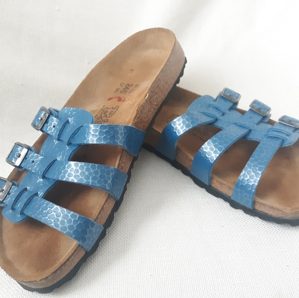 Birkenstock Florida Blue Strappy Sandals Size 7